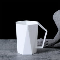 BPA-Free Mouthwash Cup - Reusable Toothbrush Rinsing Cup Bathroom Organizer Dormitory Essential Easy Clean Grip Handle Gift-Ready Dental Care Accessory(White)