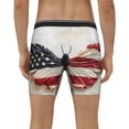 thumbnail image 4 of Cauagu American Flag Butterfly Wall Print Men's Boxer Briefs, Funny & Cute Underwear Elastic Waistband Briefs Ideal Gift for Men,1-Pack, 4 of 7