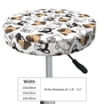 thumbnail image 4 of Lsque French Bulldog3 Round Bar chair cushion covers Velvet Fabric Premium Comfort Protects from Scratches and Stains for 14-17 Inch Chair- 13 inch, 4 of 7