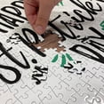 thumbnail image 4 of Ambesonne St Patrick's Day Jigsaw Puzzle Durable Cardboard, Brush Written Art, 1000 pcs, White Jade Green Black, 4 of 5