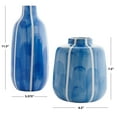 thumbnail image 3 of SAFAVIEH Saori Brushed Ceramic Vase, Set of 2, Blue/White, 3 of 5