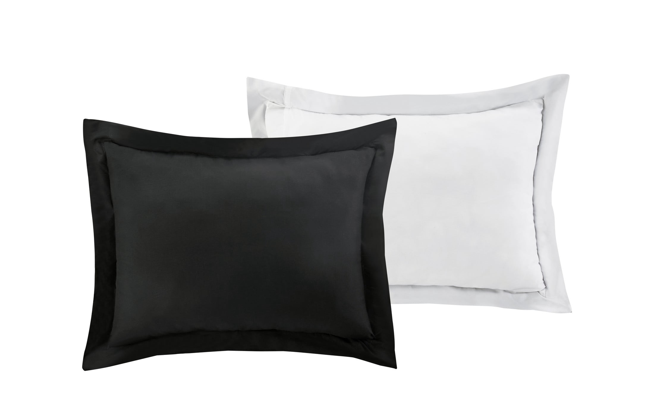 VCNY Home Lincoln 7-Piece Black/White Solid Color Reversible Bed in a Bag, Queen, Adult, Unisex