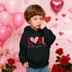 thumbnail image 5 of Sudadera con capucha y estampado de corazón de San Valentín, sudadera de manga larga para niños y niñas, chaqueta para niñas de talla mediana y grande., 5 of 7