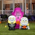 thumbnail image 2 of Gemmy Airblown Inflatable Minions Halloween Scene Universal , 5 ft Tall, Multicolored, 2 of 5