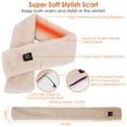 thumbnail image 4 of Electric Heated Scarf  Unisex Heated Neck Wrap, Soft Lightweight Winter Scarf for Adult kids, 4 of 5