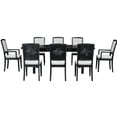 thumbnail image 6 of 9-Piece Dining Set for Daily Dining | Table with Removable Leaf for 8 Seats | Durable Rubberwood and MDF/Acacia Wood | Meets Comfort and Durability Demands, 6 of 7