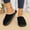 Black, variant on Fnooota Womens Fuzzy Slippers, Fleece-Lined Slip on Warm Comfortable Winter Indoor Shoes Khaki Size 10-10.5