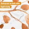 thumbnail image 5 of Extra Long Boho Brown Long Shower Curtain for Bathroom, Botanical Leaf Bath Curtain, Waterproof Abstract Plant Leaves Bathroom Shower Curtain Set with Hooks, 72x84 Inches, 5 of 6