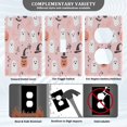 thumbnail image 3 of Yayeee Blank Wall Plate Cover 1-Gang 4.5"x2.7" Home Unused Decorative Outlet, Pink Halloween Ghosts, 3 of 7