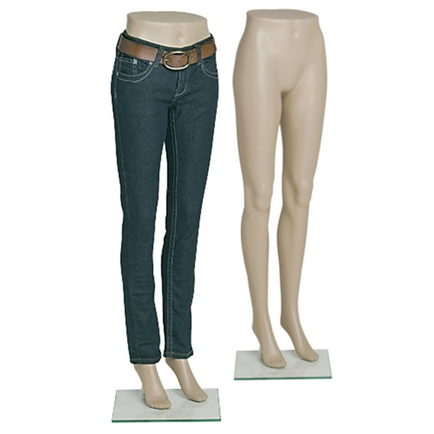 Female Plastic Mannequin Leg Form Height 43" With Base