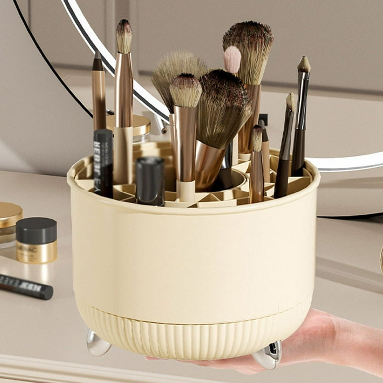Ruibeauty Makeup Brush Holder Organizer Cup 360° Rotating For Cosmetics  Painting Pen 