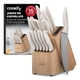 thumbnail image 1 of Juego de Cuchillos de Cocina COOKIFY Acero Inoxidable 15 Piezas con Base y Afilador, Madera/Marfil, 1 of 6