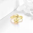thumbnail image 3 of YAFEINI 14k Gold Bee Adjuatable Spoon Ring Open Ring Honeycomb Jewelry Gifts for Women Her (Bee), 3 of 6