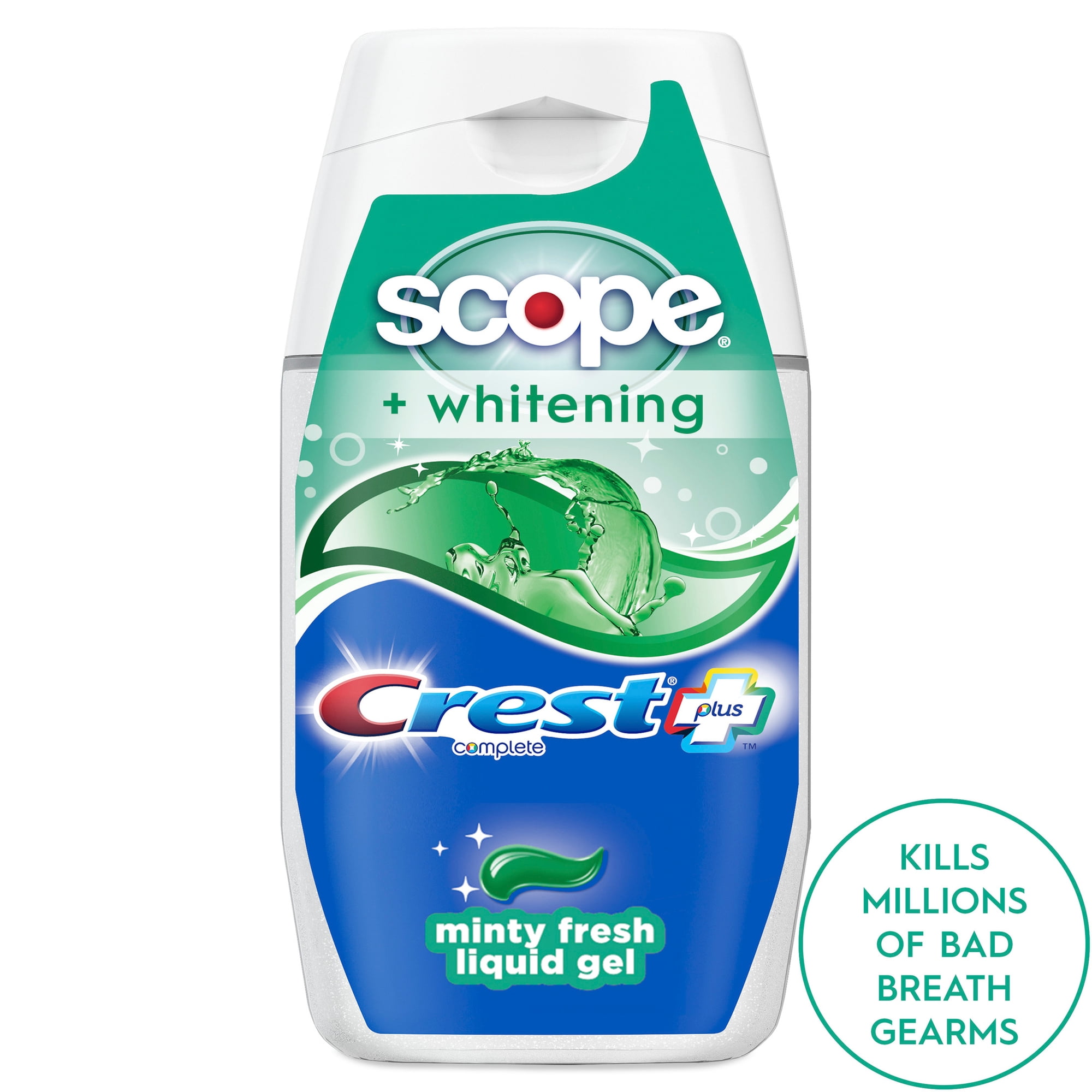 Crest Toothpaste, Complete Plus Scope Minty Fresh Liquid Gel Toothpaste 4.6 oz