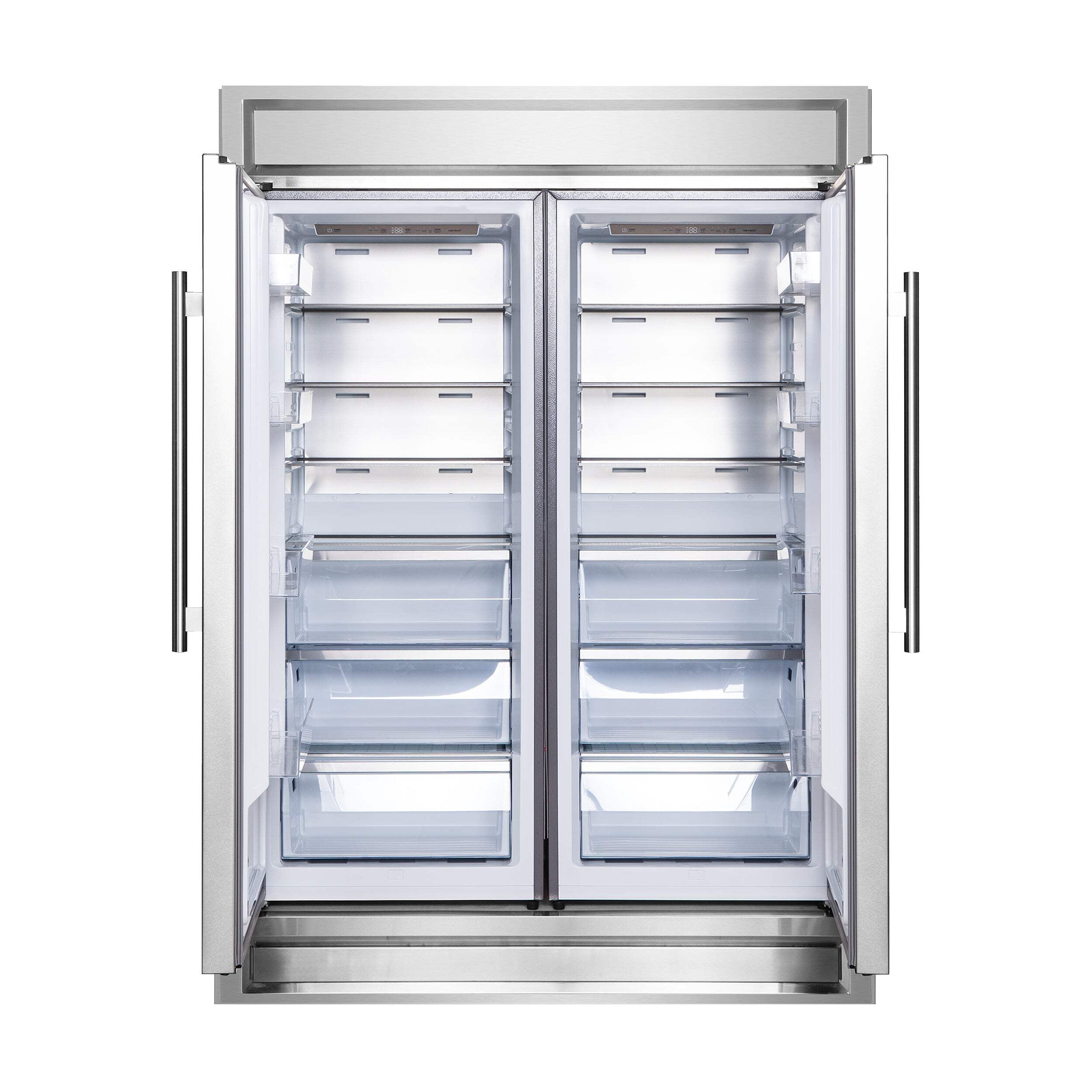 FORNO Premium 2-Piece Kitchen Bundle - Galiano 48" Stainless Steel Gas Range, Maderno 2-28 " Wide Units with Decorative Trim