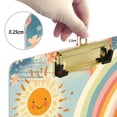 thumbnail image 6 of FORMRS Acrylic Clipboard with Low Profile Clip Standard A4 Letter Size, 12.5" x 9", Beige Rainbow Clouds, 6 of 8