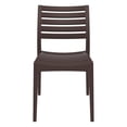 thumbnail image 3 of Siesta ISP009-BRW Ares Chaise de Salle à Manger d'Extérieur Brun - Ensemble de 2, 3 of 13