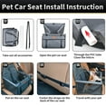 SWIHELP Dog Car Seat Breathable Folding Travel Bags for Dogs Cats Small