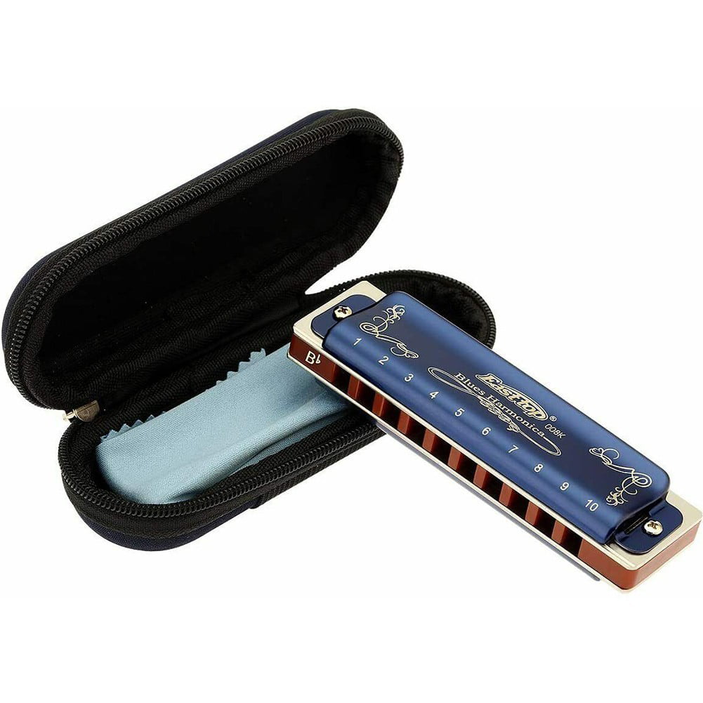 Durable and Attractive 10 20 Tones Key C Harmonica Mouth Organ Instrument Toy Child Black 