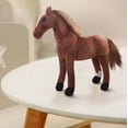 thumbnail image 2 of Danhjin Stuffed Animals Plushies, Simulated Horse Doll Toy Christmas Gift for Sofa Furniture Decoration and Equestrian Lovers, 12.6x10.2in, 2 of 5