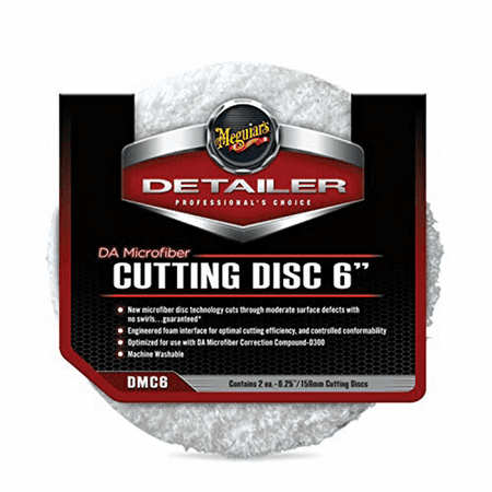Meguiar's DMC6 Microfiber Cutting Disc, 1 pound, 6 inches, 2 Discs per Pack