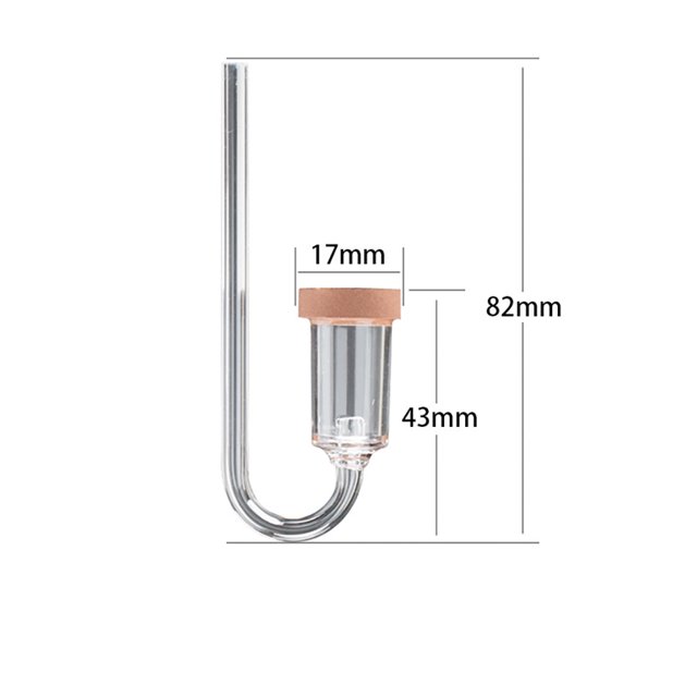 BeesClover Co2 Refiner Acrylic Transparent U Shape Mini Co2 Diffuser Aquarium Accessories For Fish Tank