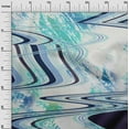 thumbnail image 3 of oneOone Cotton Cambric Medium Blue Fabric Abstract-Abstract Wave Craft Projects Decor Fabric Printed By The Yard 56 Inch Wide, 3 of 4