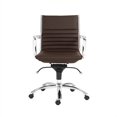 thumbnail image 4 of Eurostyle Chaise de Bureau Dirk à Dossier Bas en Marron/chrome, 4 of 4