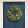 thumbnail image 3 of 24" Pre-Lit Wreath with Battery-Operated Timer, 3 of 6