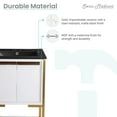 thumbnail image 4 of Marseille 24 in. White Bathroom Vanity With Black, 3-Hole Ceramic Sink Top, 4 of 12