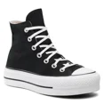 thumbnail image 2 of Tenis Converse Mujer 560845C Negro 23 cm Chuck Taylor en Plataforma de Lona, 2 of 6