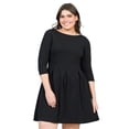 thumbnail image 6 of Plus Size Boat Neck Fit N Flare Pocket Dress, 6 of 8