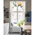 thumbnail image 4 of Green Palm Leaf Swag Valances for Windows, Small Curtains Drapes, Summer Bee Tropical Plant Pastoral Kitchen Window Curtains Over Sink Rod Pocket Window Treatment Valance for Bedroom/Bathroom 56"x36", 4 of 5