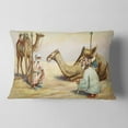 thumbnail image 2 of Designart Old Colonial Illustration - Contemporary Throw Pillow - 12x20, 2 of 5