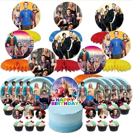 The Big Bang Theory Party Supplies Decor Plates Fans Decorations Honeycomb Centerpieces Cake Toppers