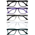 thumbnail image 1 of OPULIZE NYX Reading Glasses with Blue Light Blocking for Women Men, Rectangular Frame with UV & Eyestrain Protection, 1 of 7
