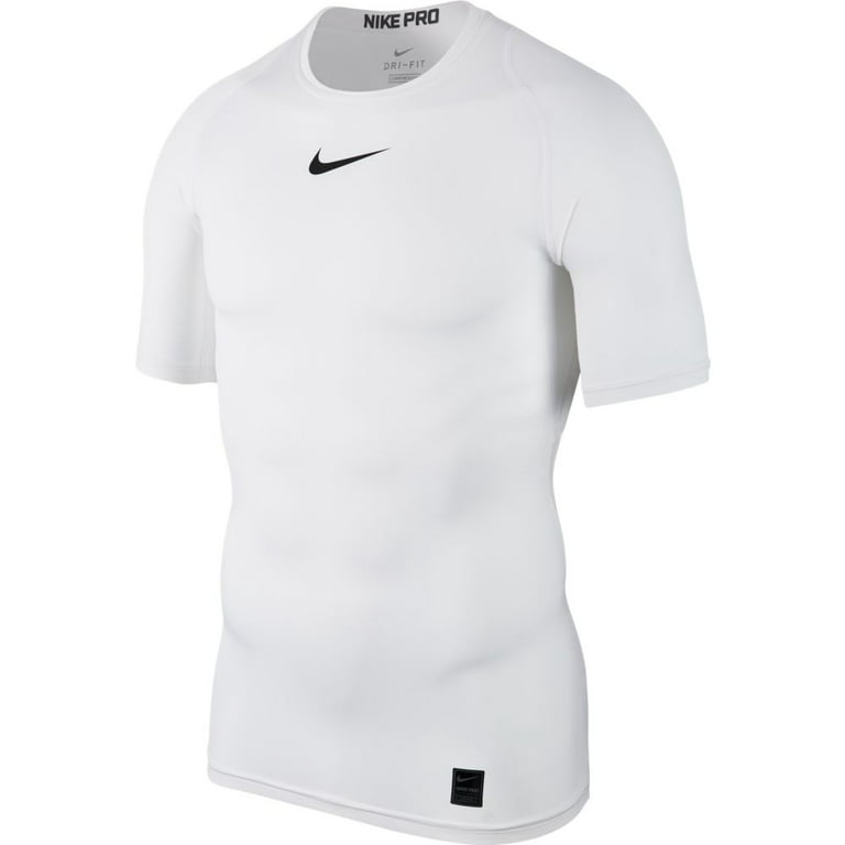 Nike Men's Pro Compression Short Sleeve Training Top 838091-100 White Walmart.com