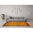 thumbnail image 3 of Ahgly Company Indoor Square Checkered Yellow Modern Area Rugs, 6' Square, 3 of 4