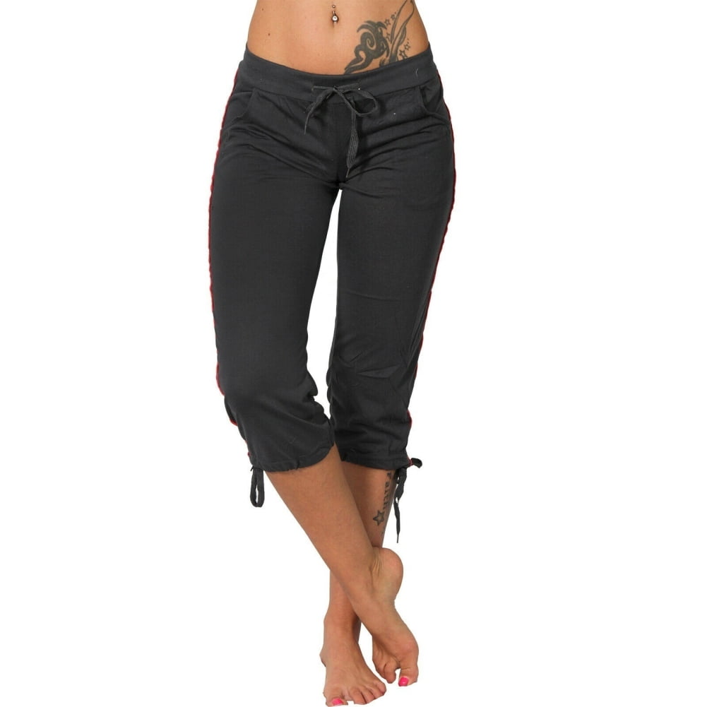 black slim capri pants