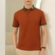 thumbnail image 2 of Mens Casual Manga Corta Botón Abajo Camisas de Color Sólido Botón Turndown Cuello Blusa Camisa, Poliéster, 2 of 5