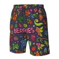 Adobk Berry Fruits Print Men's Swim Trunks Hawaiian Bathing Suit