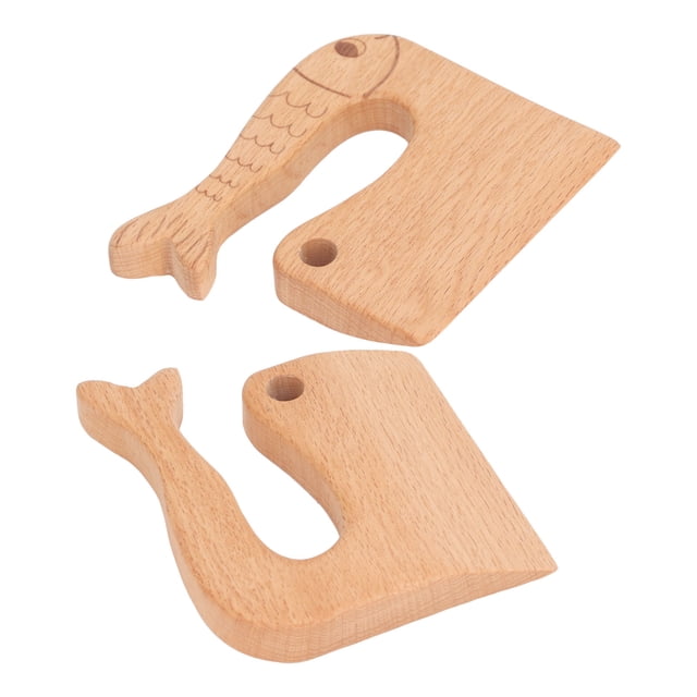 Kids Wooden Knife, Beech Wooden Safe Cutter Vegetable Fruit Cutter Montessori Kitchen Tool Toy For Kids