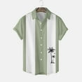thumbnail image 4 of kamemir Men's Vintage Bowling Shirt Short Sleeve Button Down Summer Cuba Beach Shirts(Green,L), 4 of 4