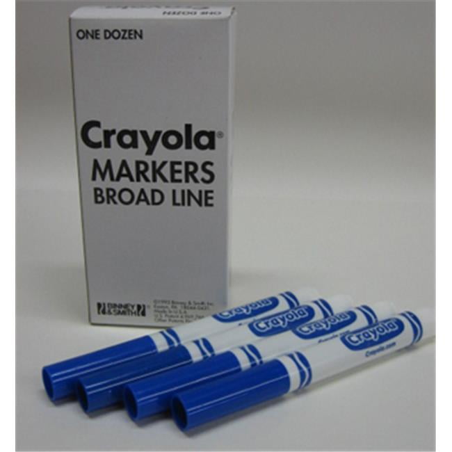 Crayola 770042 Blue Cone Tip Water Based Markers 1 Dozen