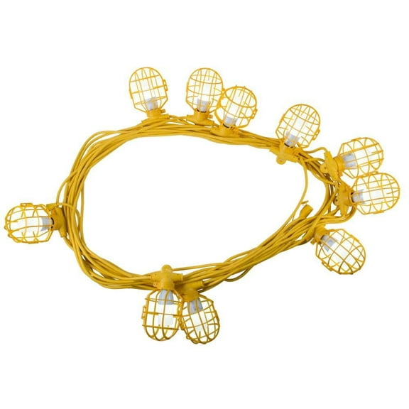 Bergen Industries 100 Ft. 14/3 Sjtw 10-Cage Temporary Work Light Stringer