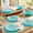 Aqua Blue-32, variant on Aqua Blue 32 Count Disposable Plastic Party Plates