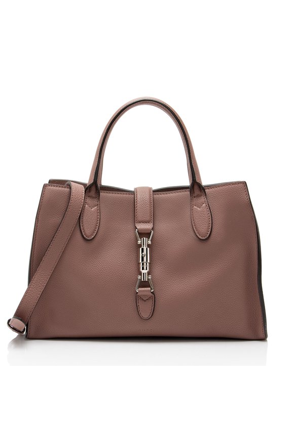 Pre-Owned Gucci Soft Pebbled Leather Jackie Small Tote