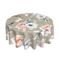 thumbnail image 2 of YFYANG 60 inch Round Table Cloth, Reusable Polyester Vintage Peony Flower Texture Table Cover for Indoor Outdoor Kitchen Restaurant Table Decoration Tablecloths, 2 of 8