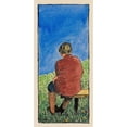 thumbnail image 2 of Karl Wiener 13x24 Black Ornate Framed Double Matted Museum Art Print Titled: Outdoor (Around 1925), 2 of 5