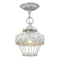 thumbnail image 2 of Golden Lighting 7856-1SF OY Ferris 1 Light 8 in. Semi-Flush Ceiling Light - Oyster, 2 of 5